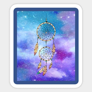 Spiritual Colorful Dream Catcher Feather Sticker